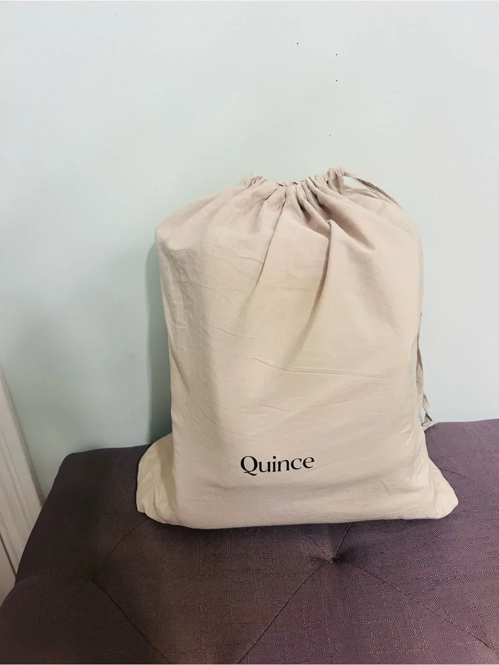 NWT Quince Organic Luxe Honeycomb Sand (Light Tan) Duvet Cover Set with Shams!